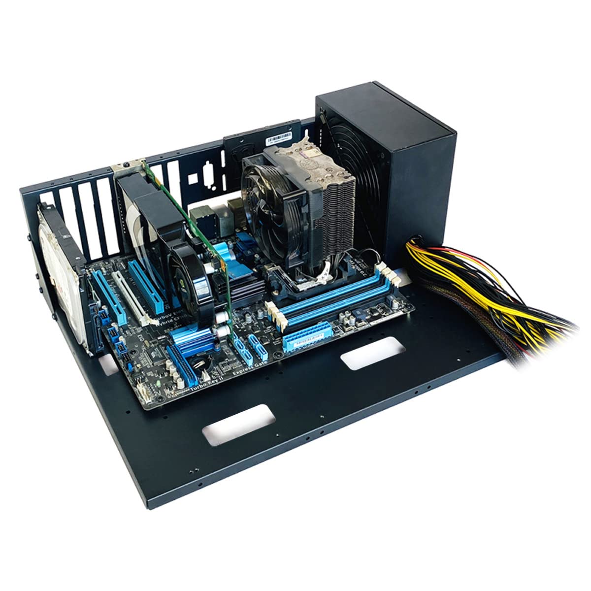 Alamengda Diy Gaming Computer Case, Atx Open Chassis Case Rack For E Atx/Atx/M Atx/Itx Motherboards, Widely Body Heat Dissipatio